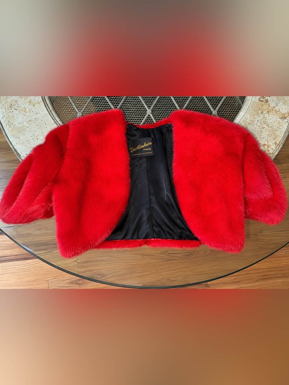 Red Mink Fur Capelet